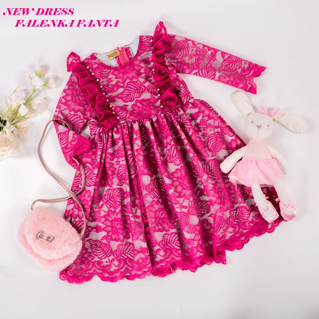 gamis brokat anak dan dewasa/gamis brokat mewah/gamis lebaran terbaru/falenka dress