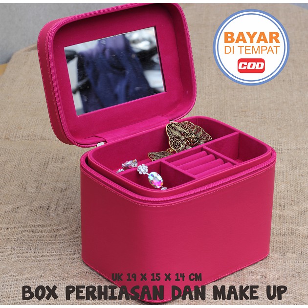 BEAUTY CASE MIX JEWELRY / TAS TEMPAT MAKE UP KOTAK KOSMETIK STORAGE BOX ORGANIZER BAG FANTA