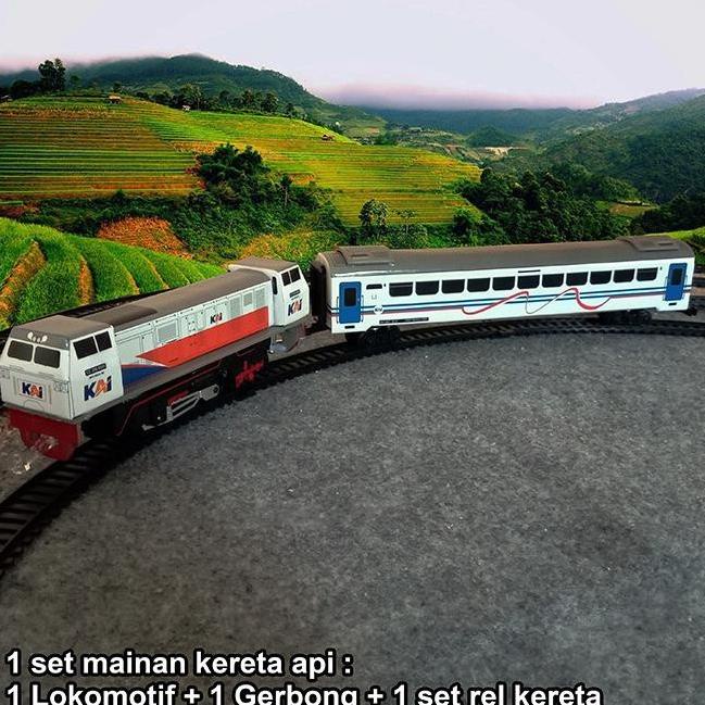 Kereta Api Indonesia - Mainan Kereta Api - Gerbong dan lokomotif- Full
