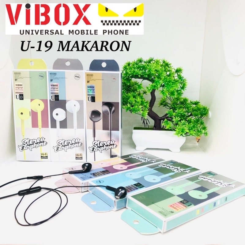 PROMO HANDSFREE VIBOX U19 PACKING DUS SUARA LEBIH JERNIH MANTUL