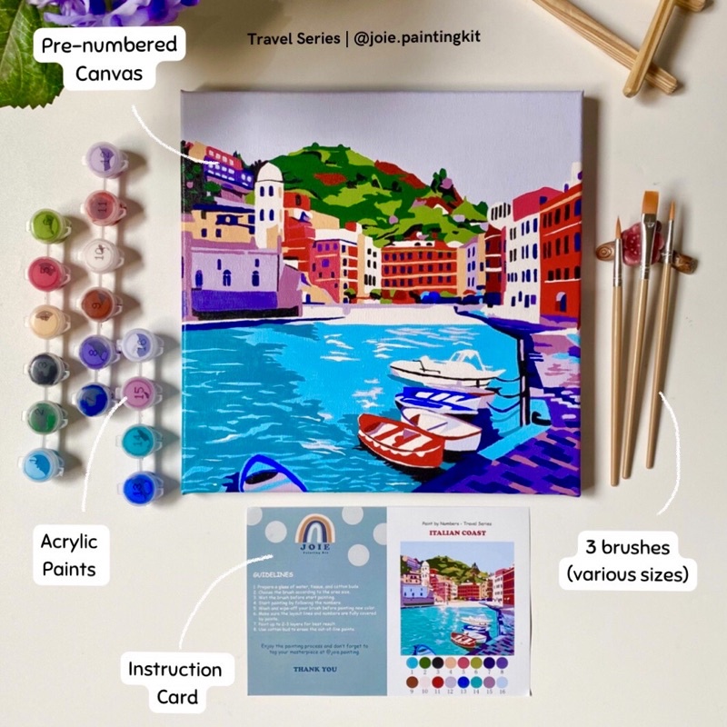 

Paint by Number Joie Painting Kit Italian Coastal