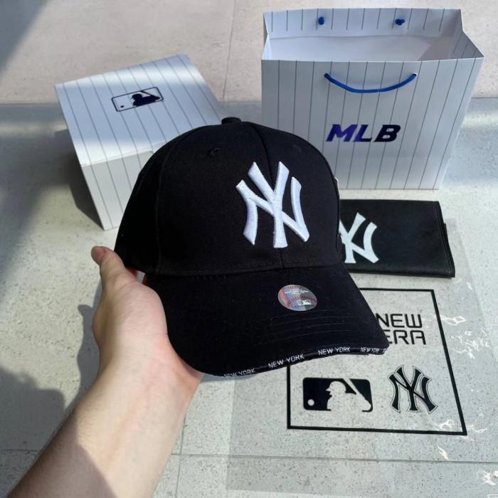 Mlb Cap Basic Black White Logo 100% Original