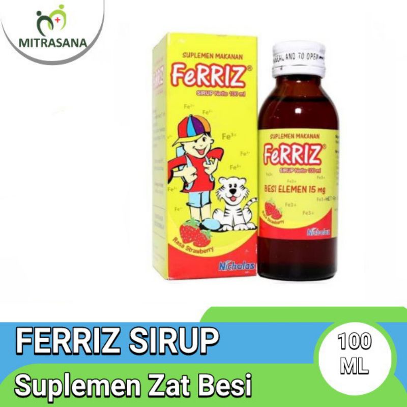 FERRIZ SIRUP 100 ML - Suplemen Penambah Zat Besi Untuk Anak - anak