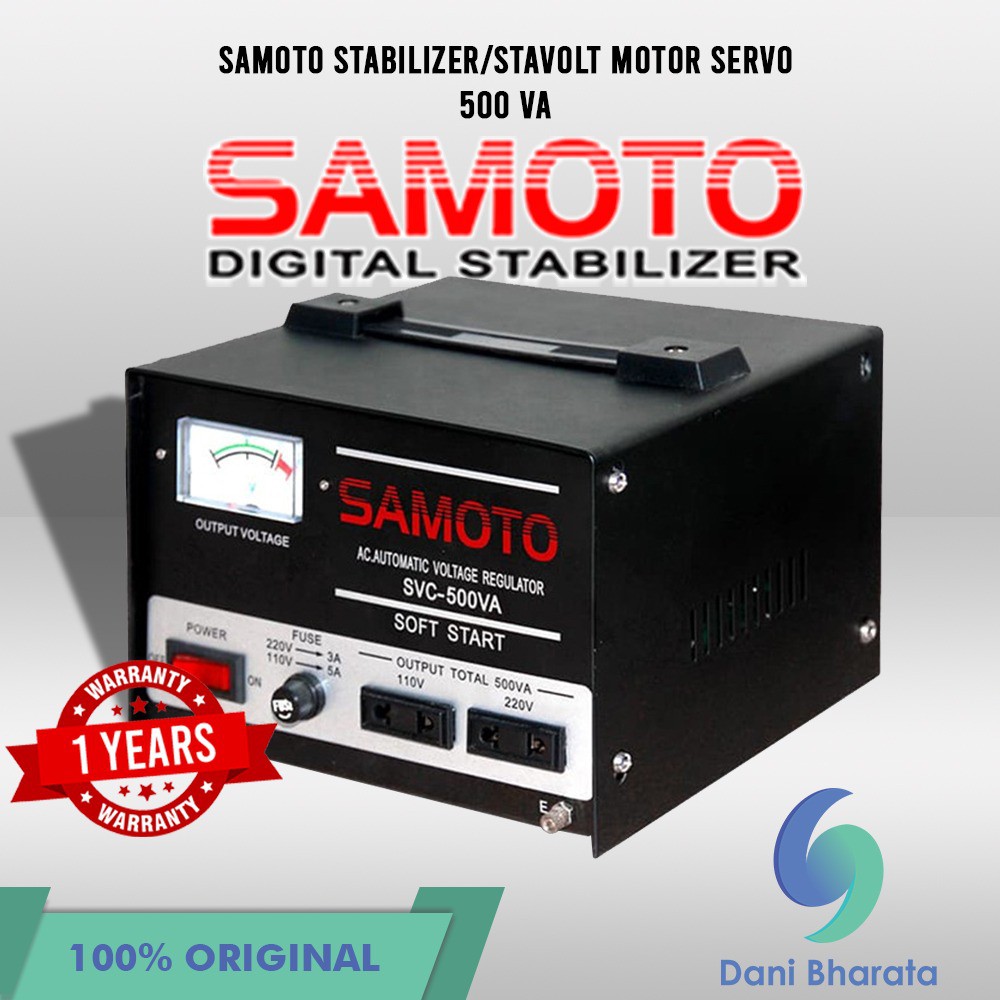VOLTAGE STABILIZER SERVO MOTOR CONTROL SAMOTO 500VA