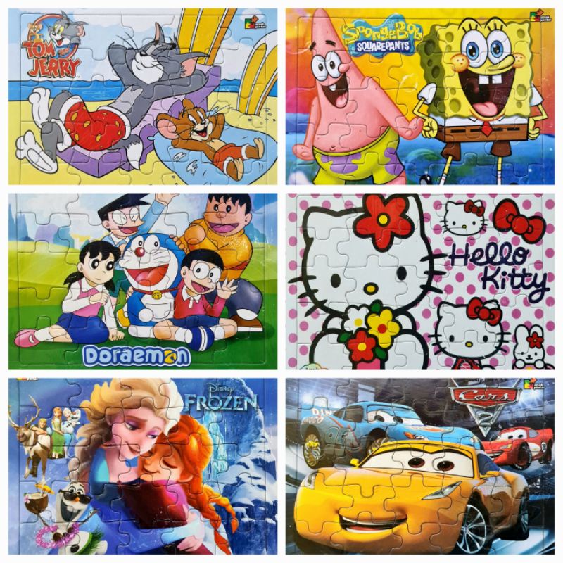 PUZZLE / PUZLE / PAZEL KARTON UKURAN BESAR 31 X 24 CM 30 KEPING - MAINAN EDUKASI ANAK - BONGKAR PASANG