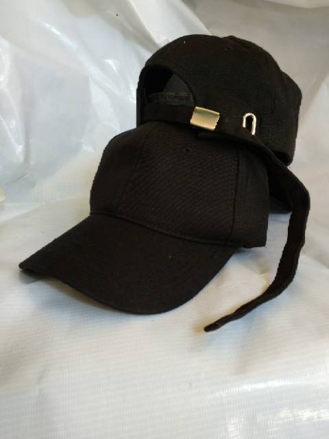 Topi Baseball Polos Cap Tali Panjang