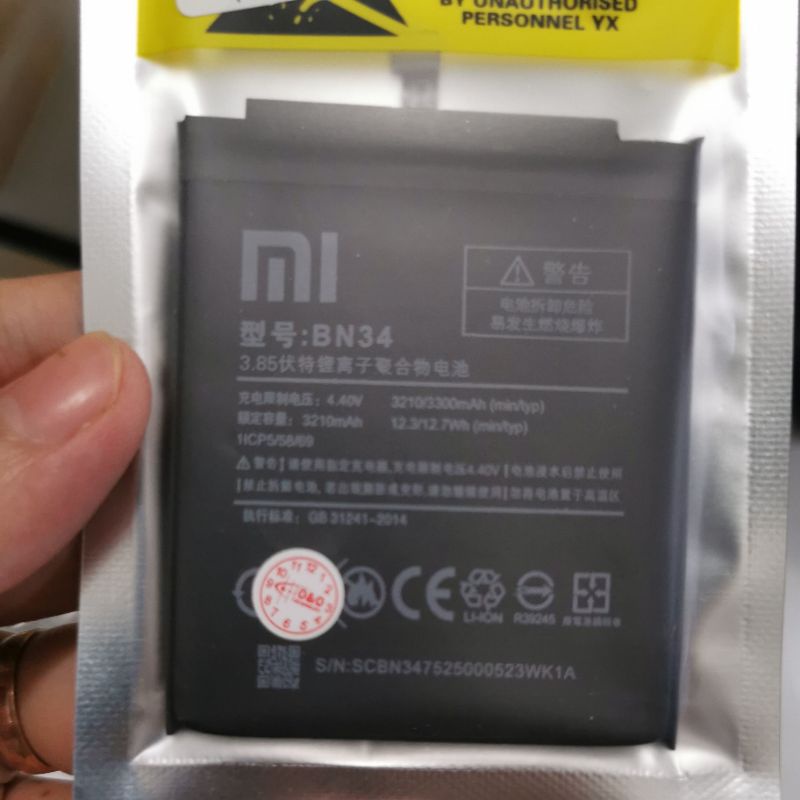 Batre BN34 Redmi 5a Batre redmi 5a BN34