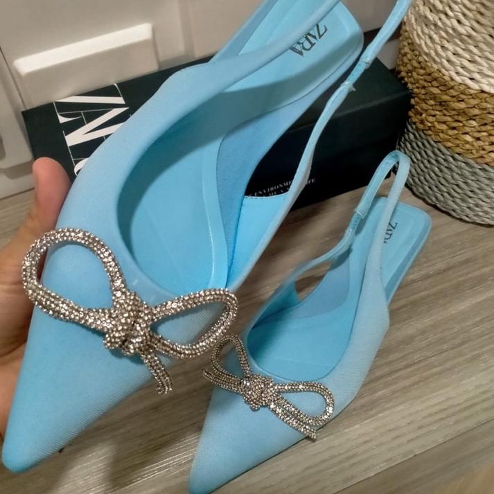 Sangat Nyaman.. ZARA FLAT RIBBON FREE BOX / FLAT PITA ZR / ZRA FLAT IMPORT WANITA / SANDAL CEWEK BRA