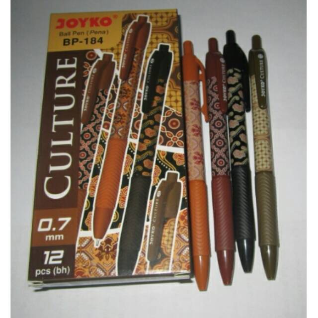 

Ballpen Joyco culture tersediah hitam dan biru 0,7 mm