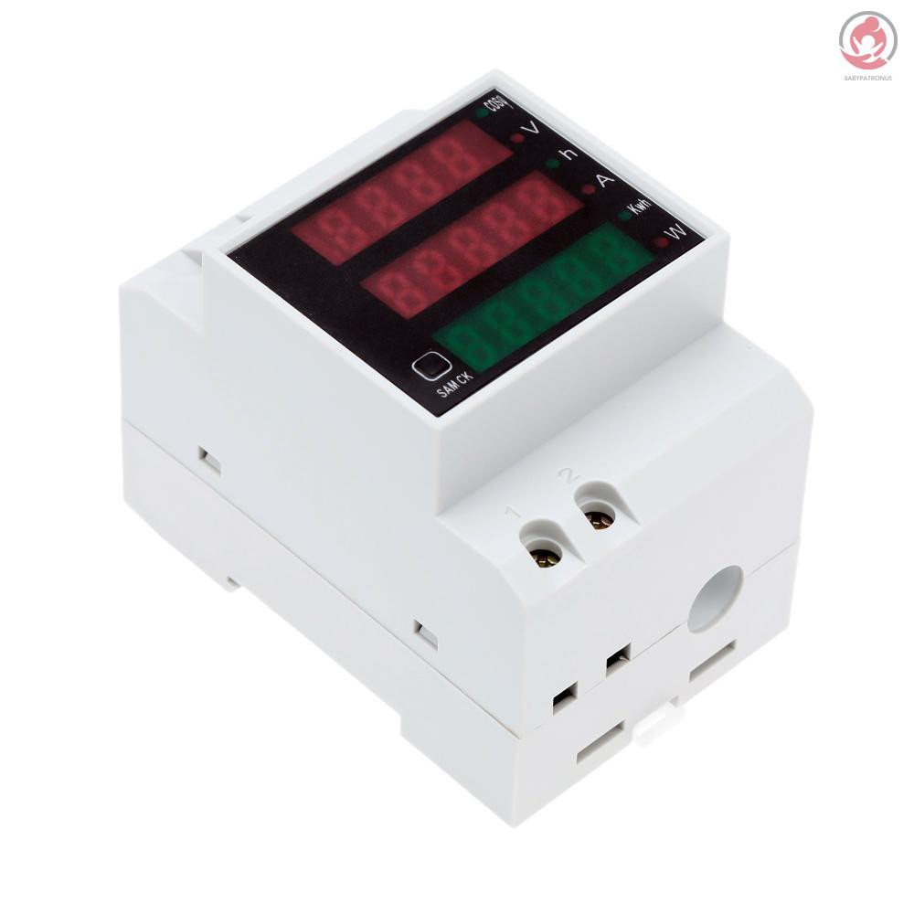 POWER Voltmeter Ammeter Digital Multifungsi Ac80-300V 100a Din Rail