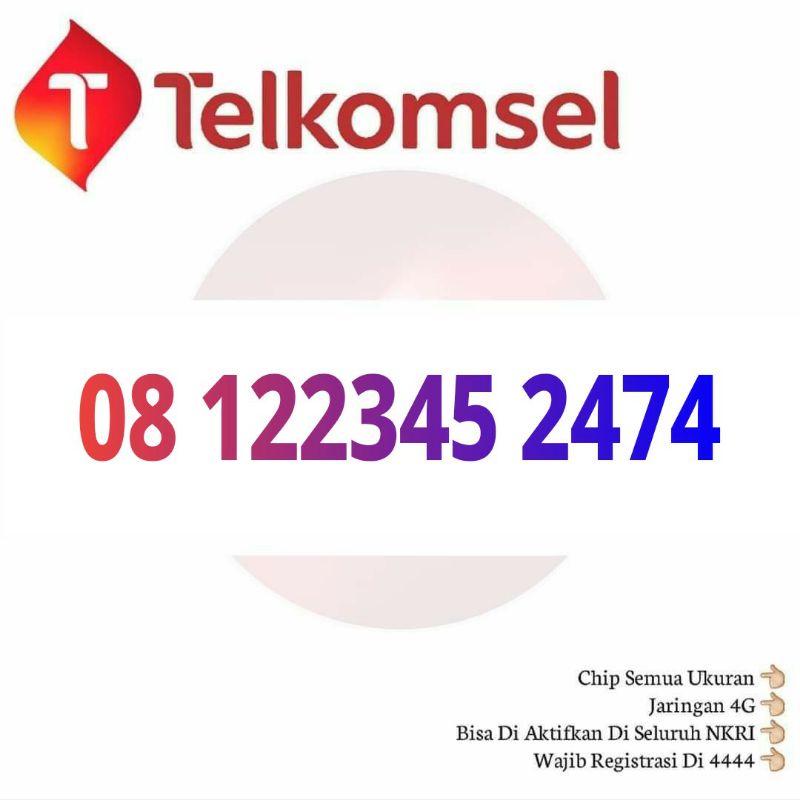 nomor cantik telkomsel simpati 12345 Raja 2474