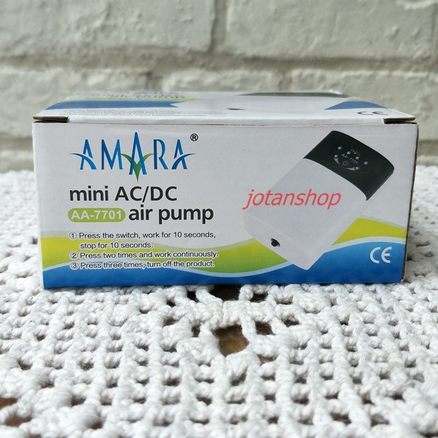 AMARA Mini AA7701 AC DC AA 7701 USB Pompa Udara Air Pump Aerator Aquarium