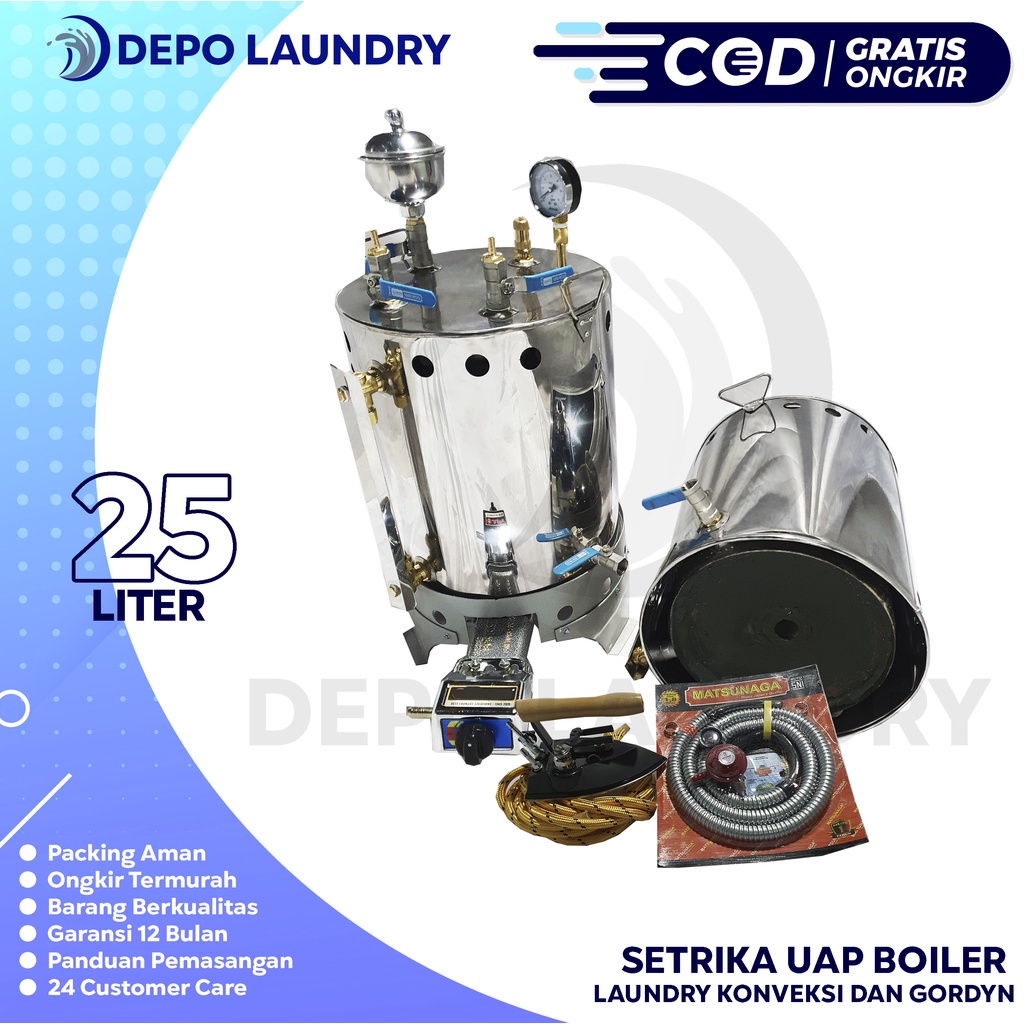 GRATIS ONGKIR Setrika Uap  gas 25 ltr 1 Setrika