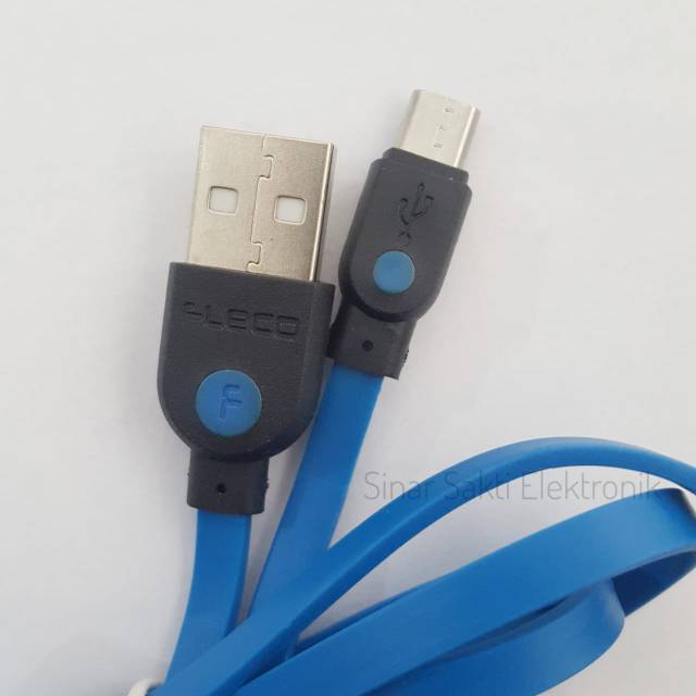 Kabel Data Fleco Micro Usb 100cm (gepeng) kabel charger murah