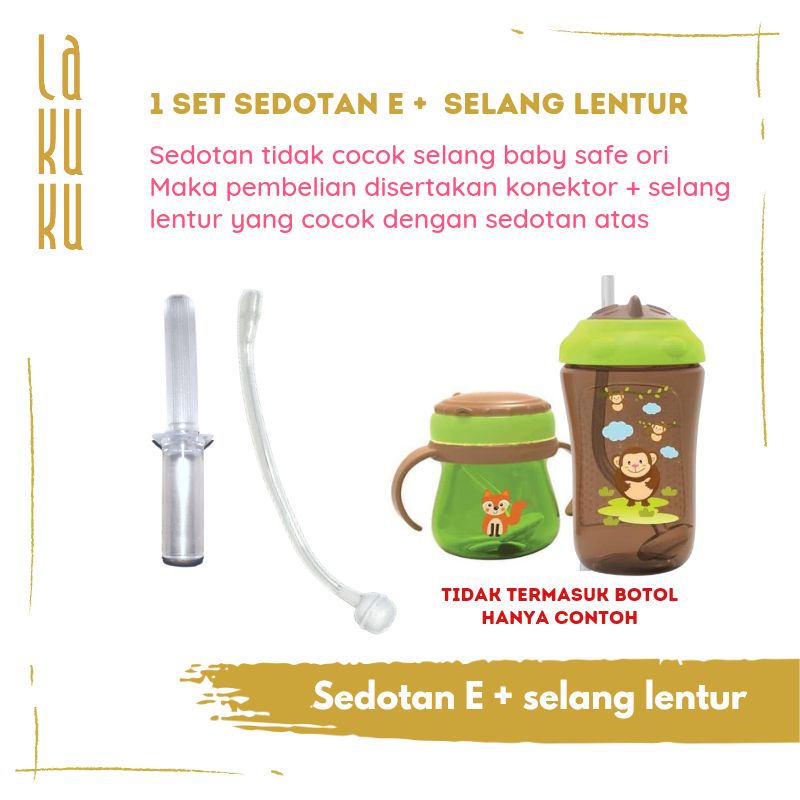 Lakuku - Spare part sedotan selang botol minum baby safe sugar baby universal