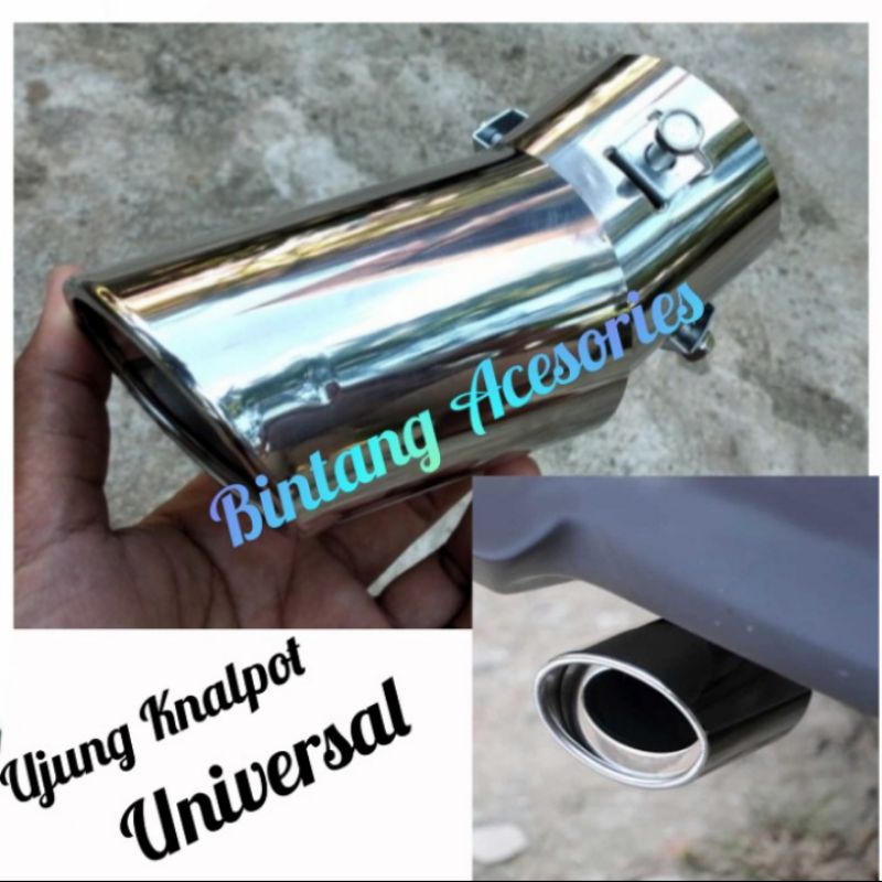 Muffler Ujung Pipa Kenalpot Mobil KARIMUN WAGON R Stanlise Model Nekuk