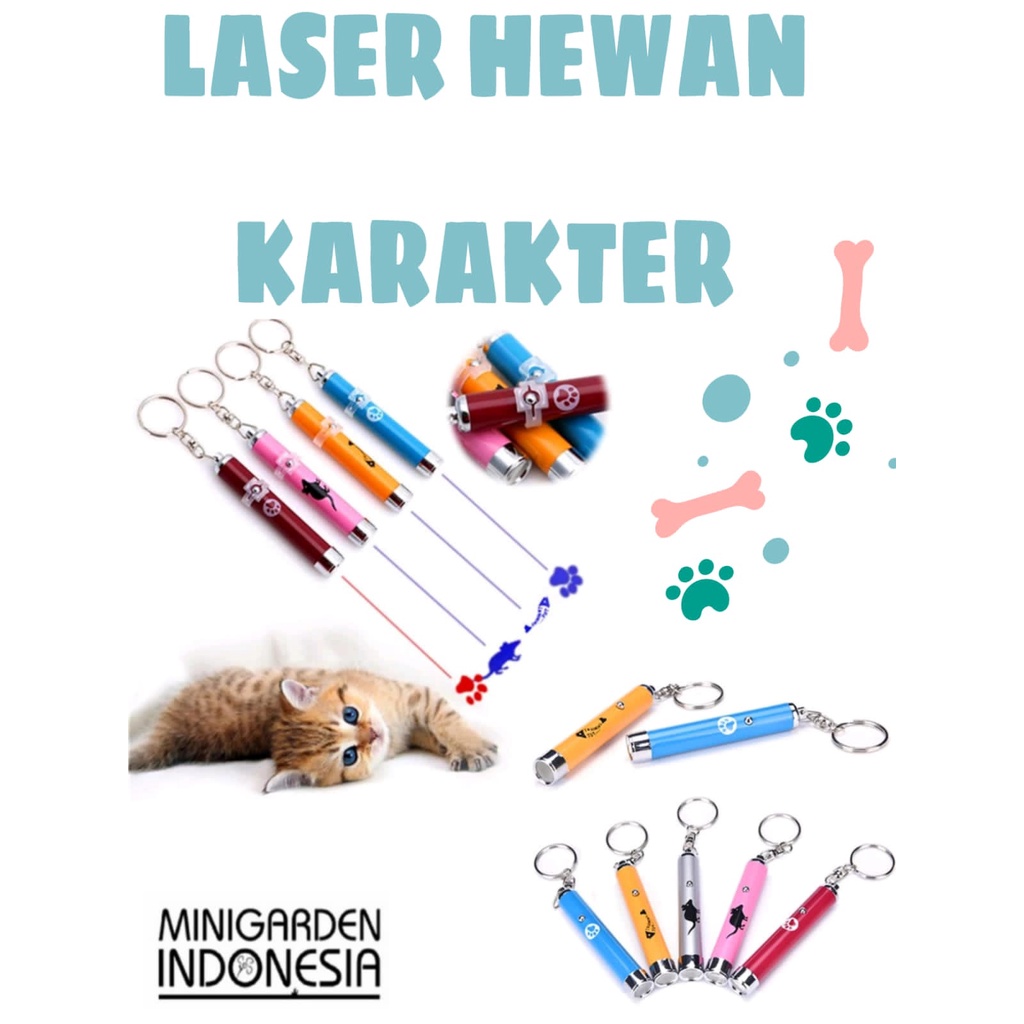 LASER KARAKTER MAINAN HEWAN KUCING SENTER POINTER CAT TOY LASER KUCING