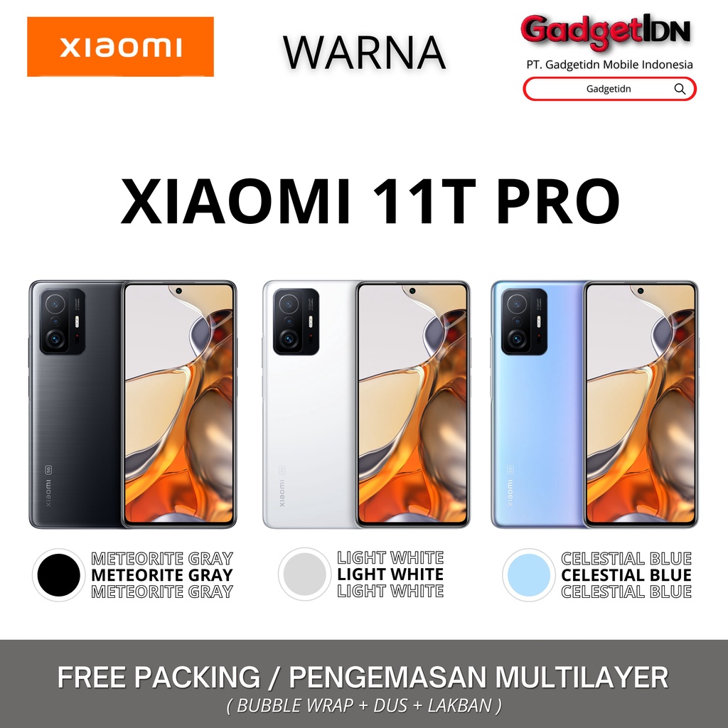 XIAOMI 11T PRO 12/256GB 8/256GB GARANSI RESMI XIAOMI INDONESIA