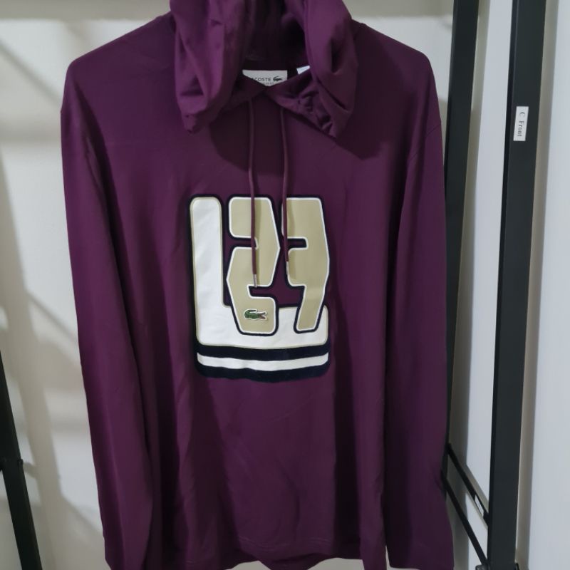 Hoodie Lacoste r23905  bordeaux 100% Original BNWT