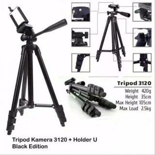 (ba) TRIPOD 3120 BLACK BAHAN BAGUS