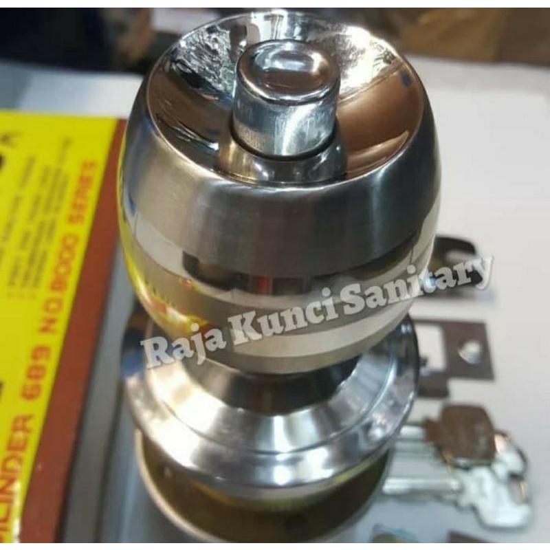 Kunci Bulat Kamar Mandi Stainless/Kunci Kamar Mandi/Toilet/WC