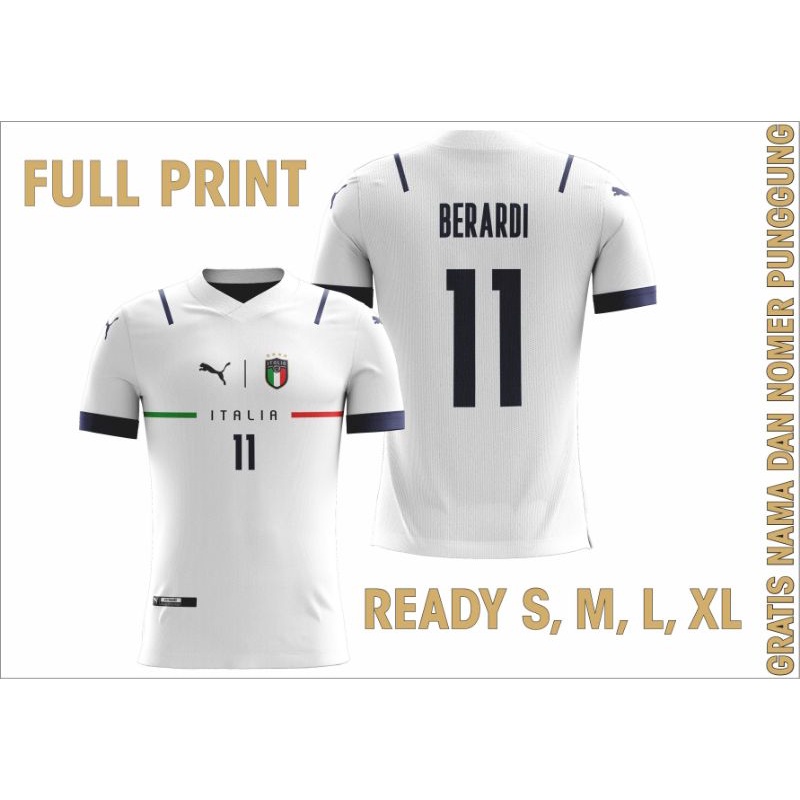 Jersey Italia Euro 2021 Away Full Printing