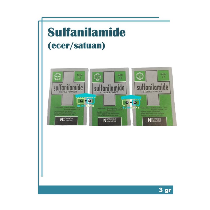 Sulfanilamide Steril Powder Obat Koreng Luka 3 gr
