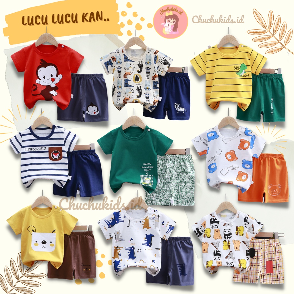 SETELAN ANAK Baju anak Set Kaos Lengan pendek Celana pendek baju bayi laki laki baju bayi perempuan stelan bayi stelan anak 0-4 tahun setelan bayi stelan bayi pds