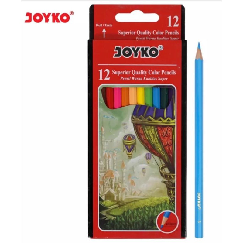 

pensil warna joyko cp-100 12 warna panjang