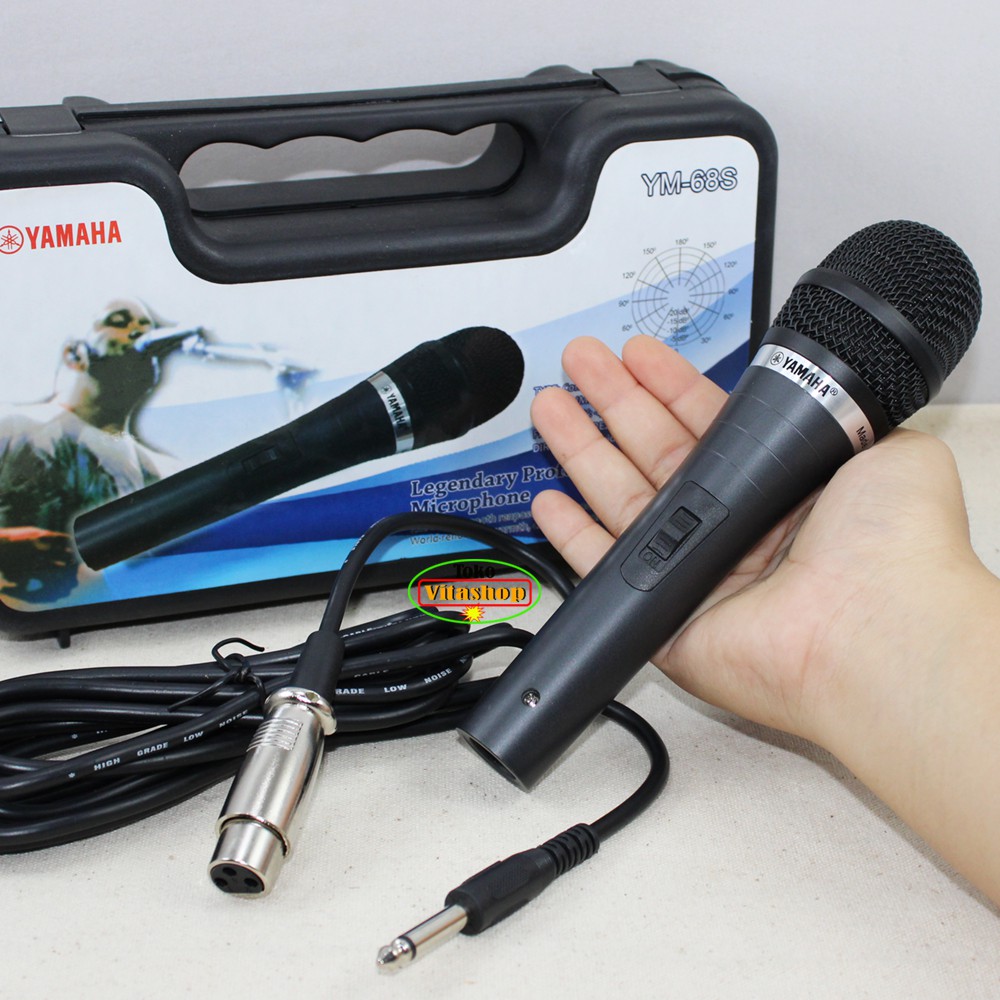 Microphone Kabel Yamaha YM-68S Mic Cable / Mik Karaoke Plus Koper