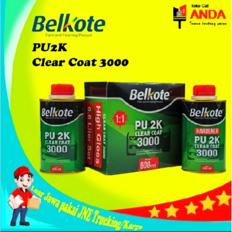 CLEAR BELKOTE 3000 PU 2k Clearcoat - Belkote 3000 - Pernis MObil Motor