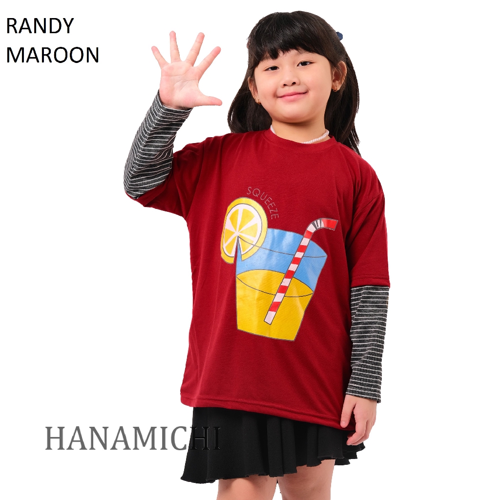 Hanamichi RANDY Kaos Anak Lengan Panjang Sablon