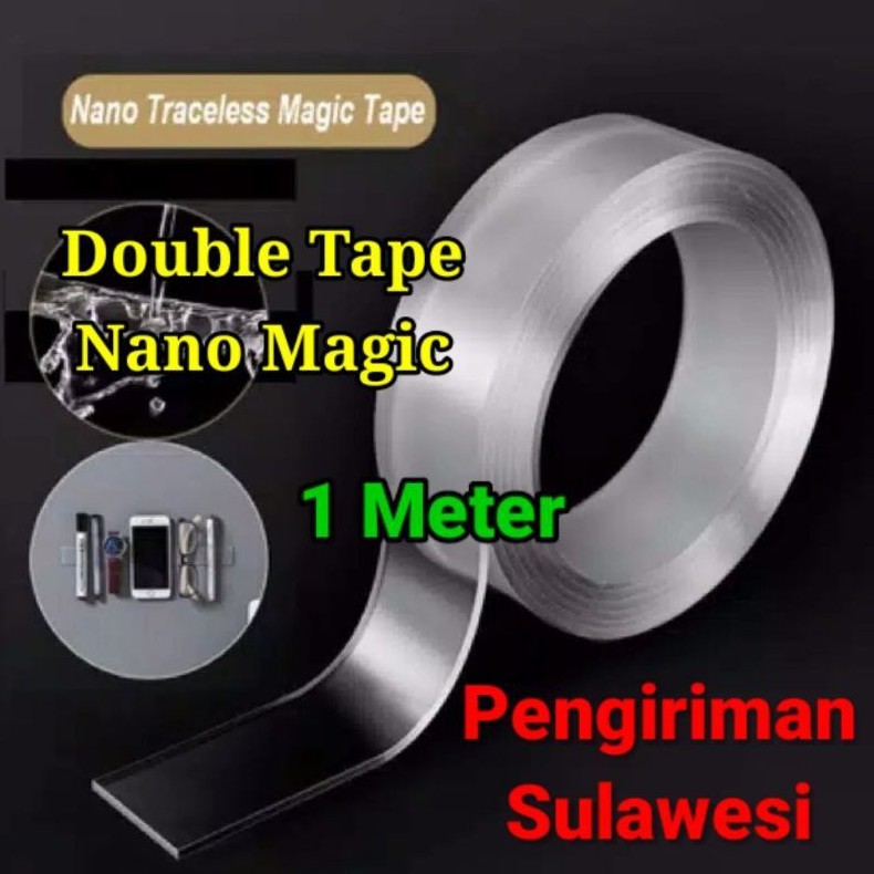 Double Tape Magic Nano kuat Original / Isolasi double magic nano kuat didinding