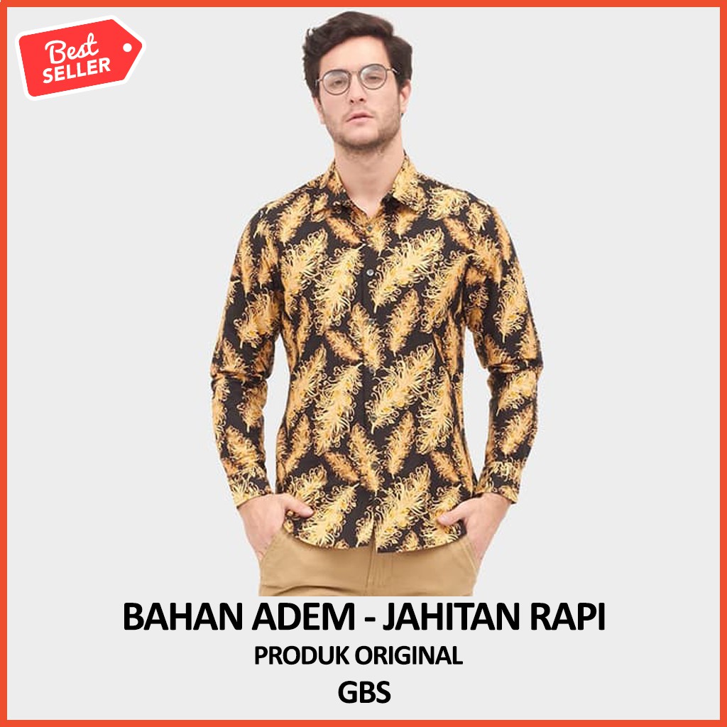 Kemeja Batik Pria Modern Lengan Panjang Casual Modis Slim Fit Trendy Masa Kini Bcl 271