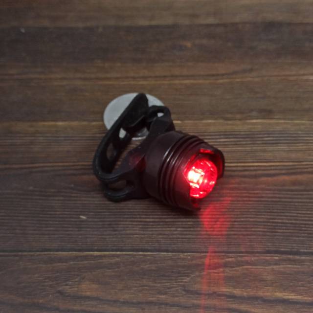 Lampu Belakang Sepeda LED 3 Mode Bahan Silikon untuk Peringatan