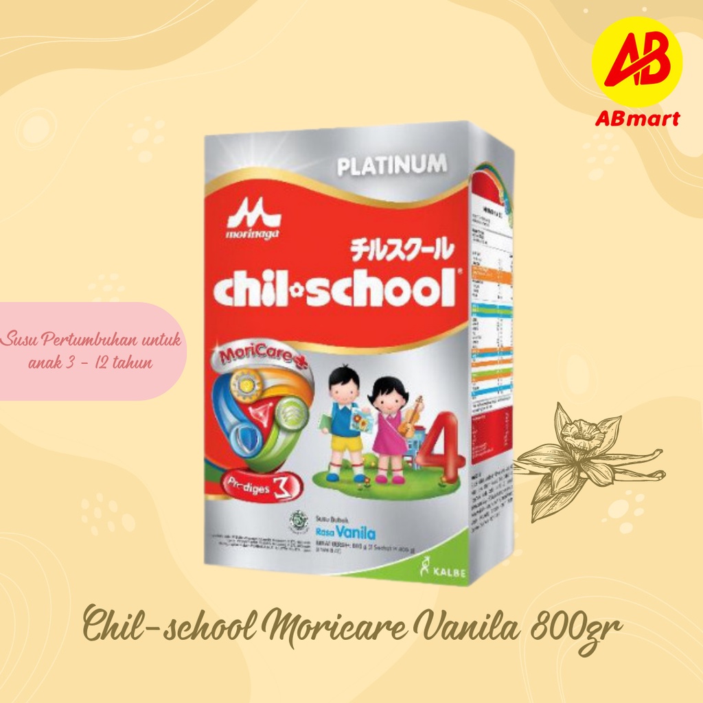 CHIL SCHOOL PLATINUM MORICARE VANILA 800 GR /Susu Pertumbuhan Anak bubuk