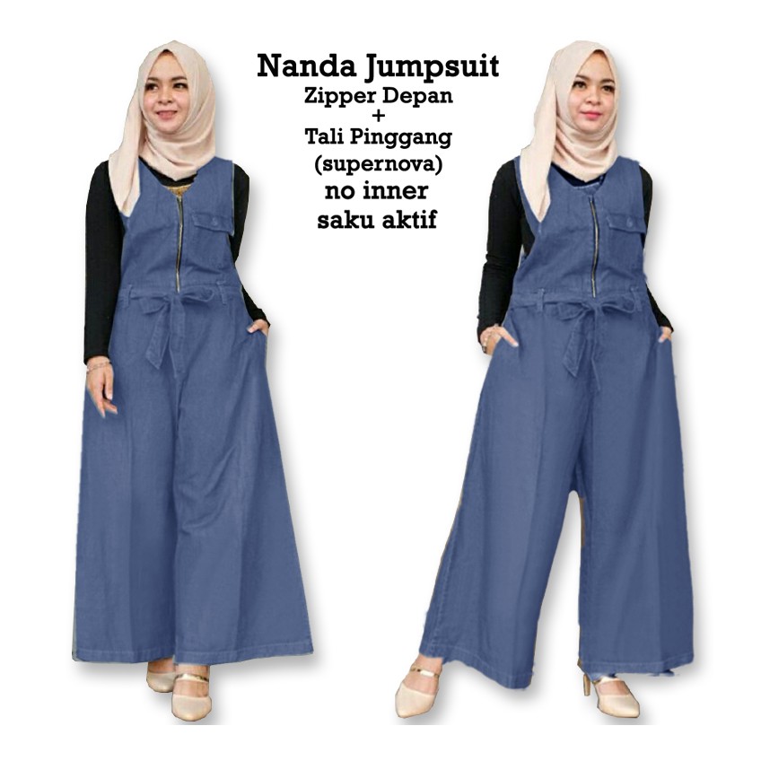 Nanda Jumpsuit - Central Grosir Fashion (CGF) - Ukuran L-XXL - Matt Katun Supernova