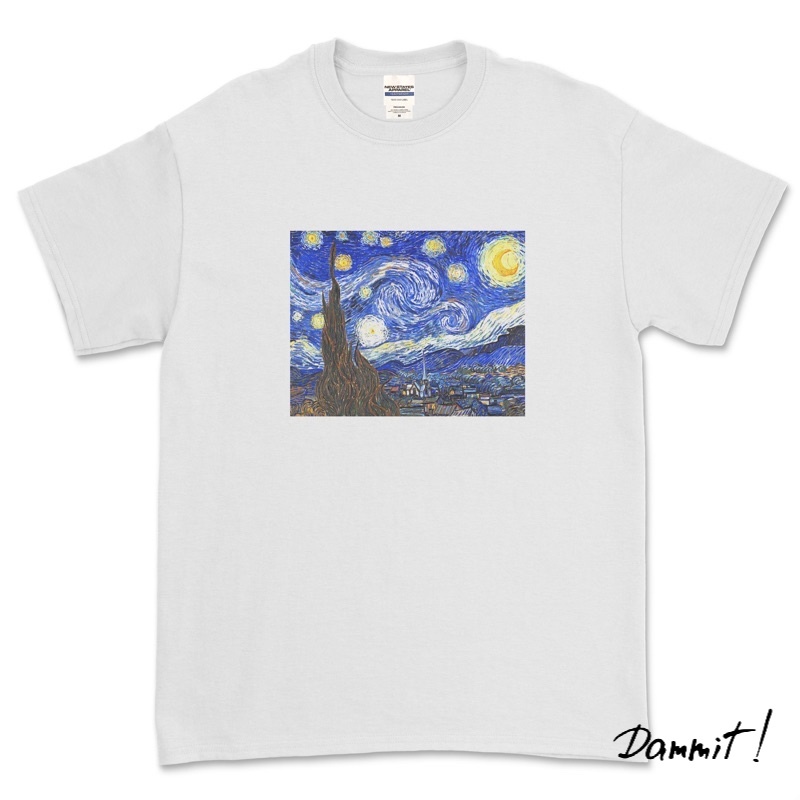 THE STARRY NIGHT - VAN GOGH T-SHIRT (PUTIH)