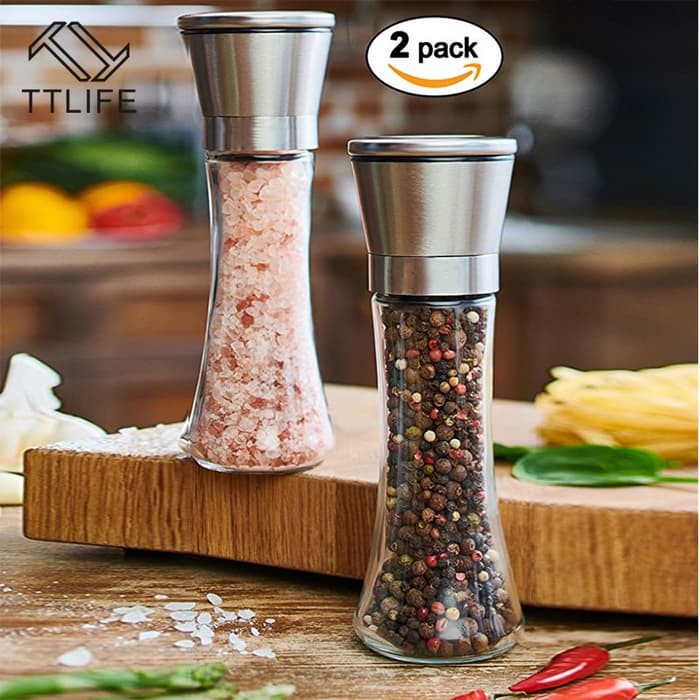 

Ttlife 2 Pcsset Anti Karat Premium Salt Pepper Grinder Pepper Mill