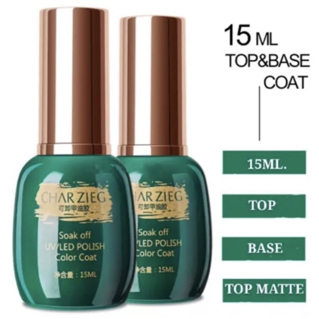 CHARZIEG Base &amp; Top Coat Primer Reinforce Gel 15 ml KU007