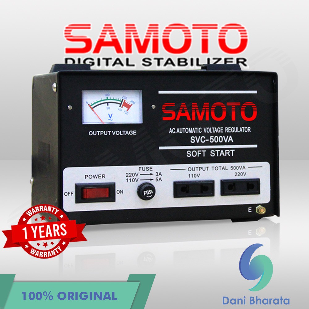 VOLTAGE STABILIZER SERVO MOTOR CONTROL SAMOTO 500VA