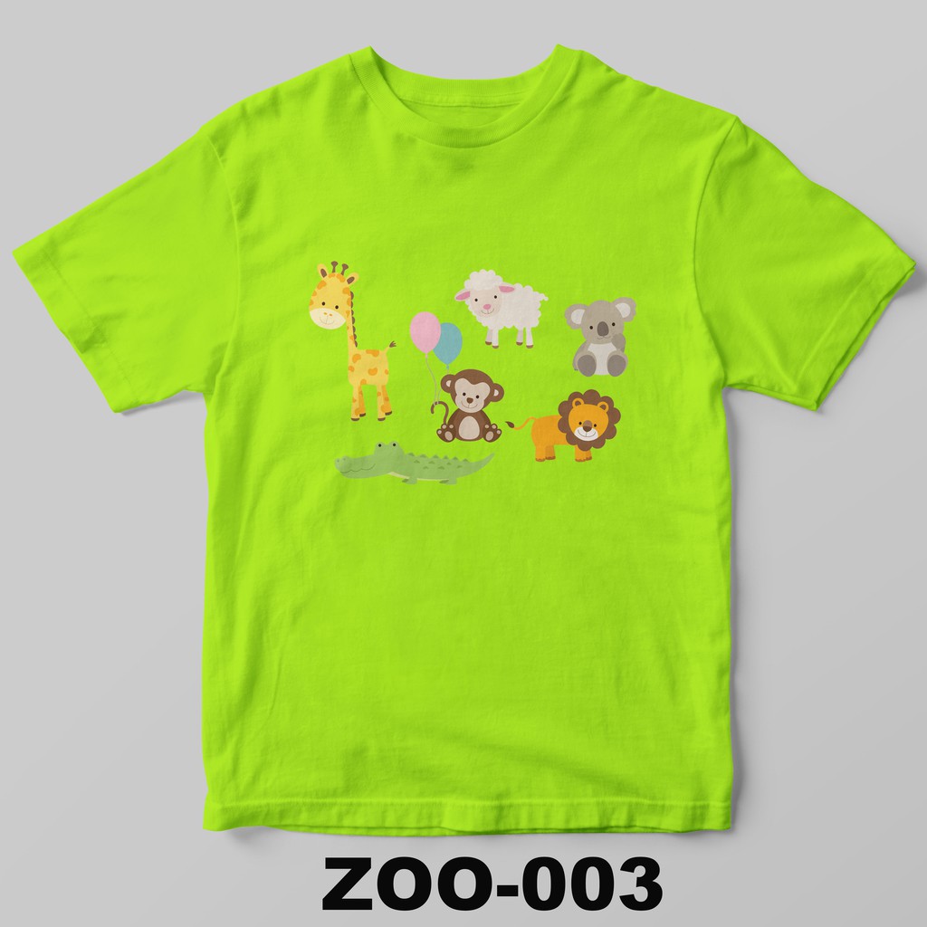 [FREE NAMA !!]  Kaos Anak &amp; Family Zoo Animal 100% COTTON PREMIUM