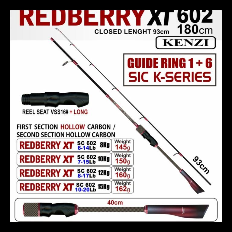 PROMO JORAN PANCING KENZI BLACKBERRY ATAU REDBERRY XT CARBON 180 CM ALAT PANCING MURAH AL6