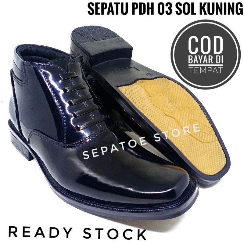 Sepatu Pdh 03 Sol Kuning Pdh TNI Polri Polisi Satpam security SEPATU PDH TNI POLRI POLISI SATPAM SECURITY