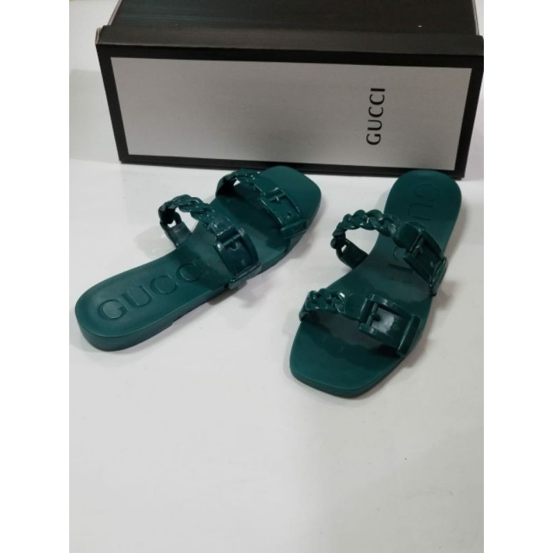 sandal flat wanita Gucc rante