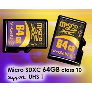 Memory Card Micro SD VGEN 64GB Class10 microSD 64 GB HC Class 10 V-Gen