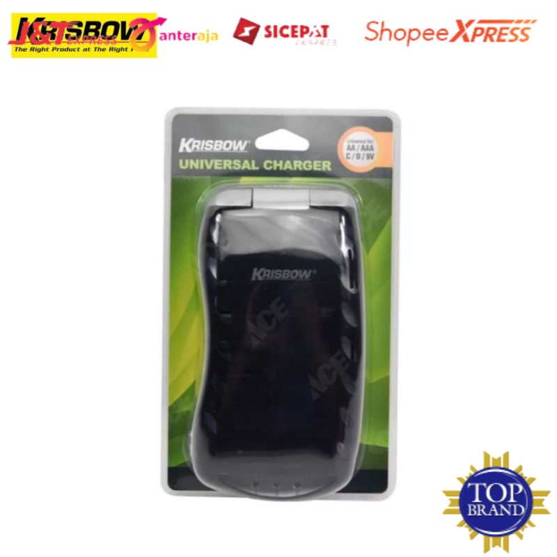 CHARGER BATERAI UNIVERSAL KRISBOW PB19 / AA / AAA / C / D / CASAN BATRE / KRISBOW CHARGER BATTERY UN
