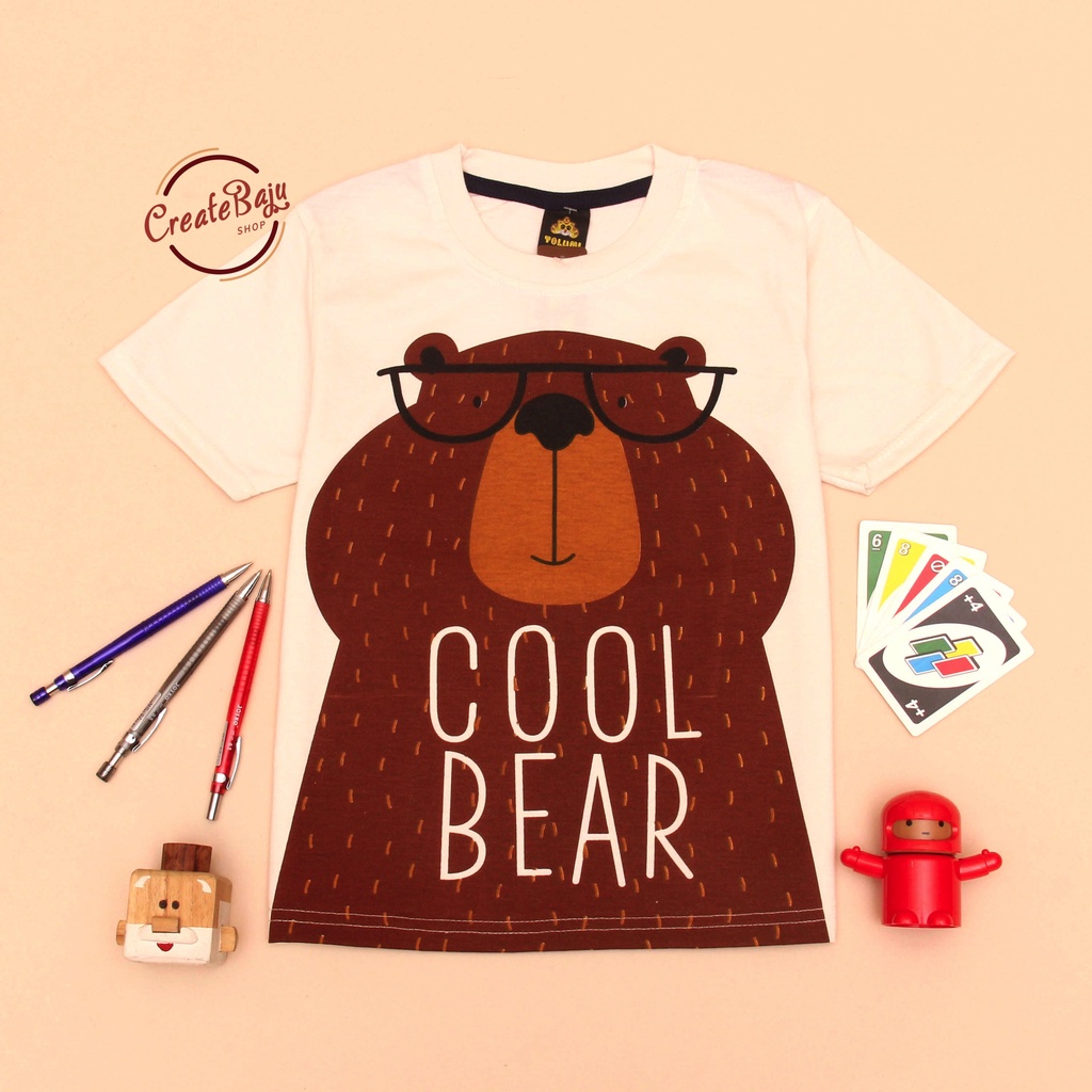 PROMO 7.7 KAOS ANAK LAKI COOL BEAR 1-7 TAHUN BAJU ATASAN ANAK LAKI FASHION TERMURAH BAHAN KATUN