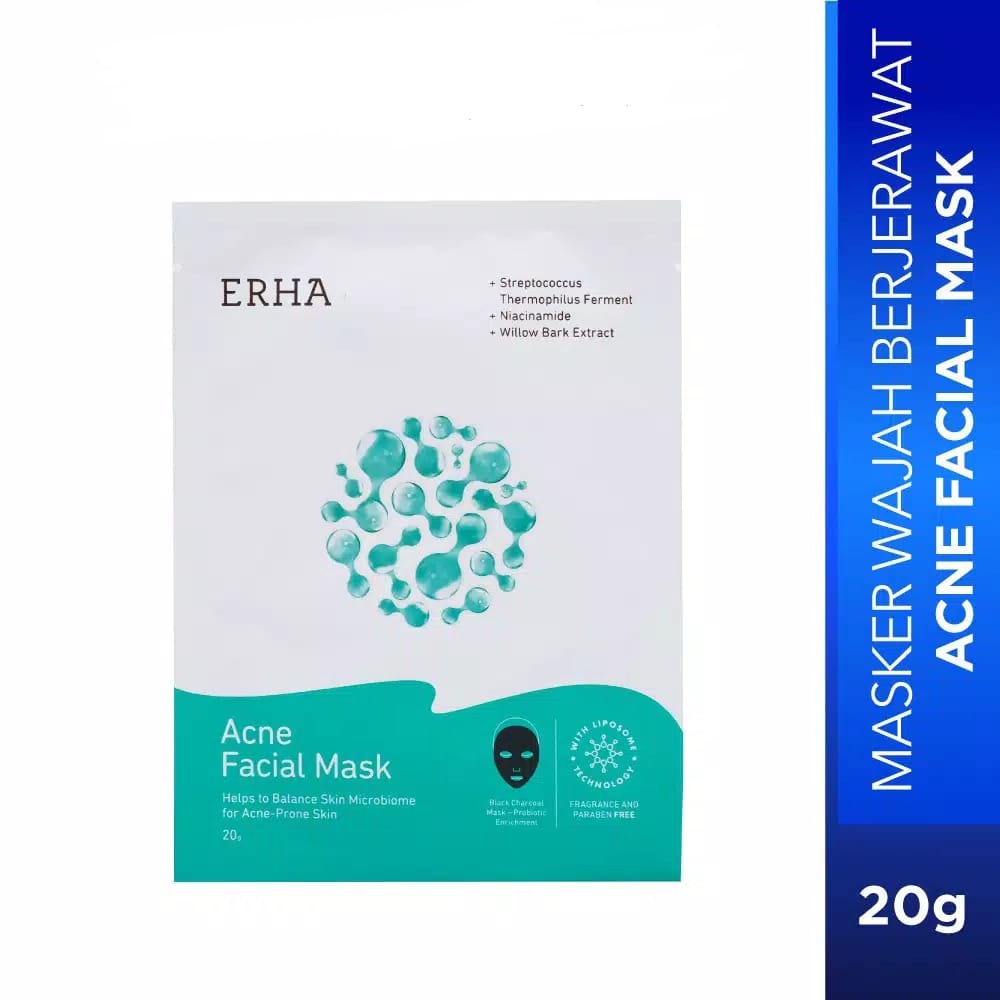 ERHA Acne Facial Mask 1 pcs - Masker Wajah Jerawat ~ ORIGINAL 100%