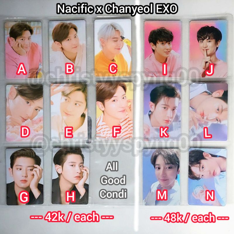 Official Photocard Nacific x Chanyeol EXO